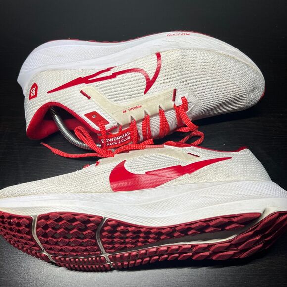 Nike Pegasus 40 Bowerman Track Club Running Shoes Men's US 9.5 White Red - Picture 8 of 15